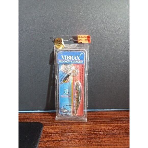 Cuiller Tournante Vintage Blue Fox Vibrax Minnowchaser 1/2 Oz - Truite Arc-en-ciel - Neuf